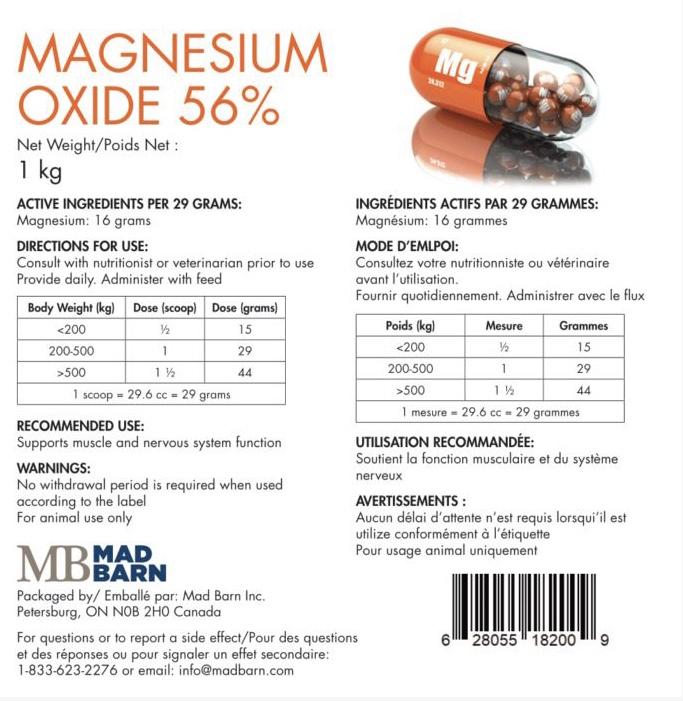 Coming Soon! MB Magnesium Oxide - Rider's Tack.Apparel.Supply