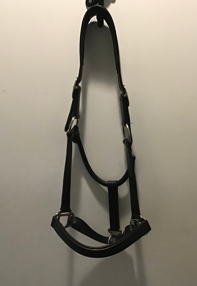 Leather Halter-Black