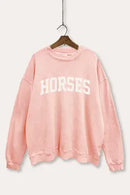 French Terry Sweatshirt - HORSES