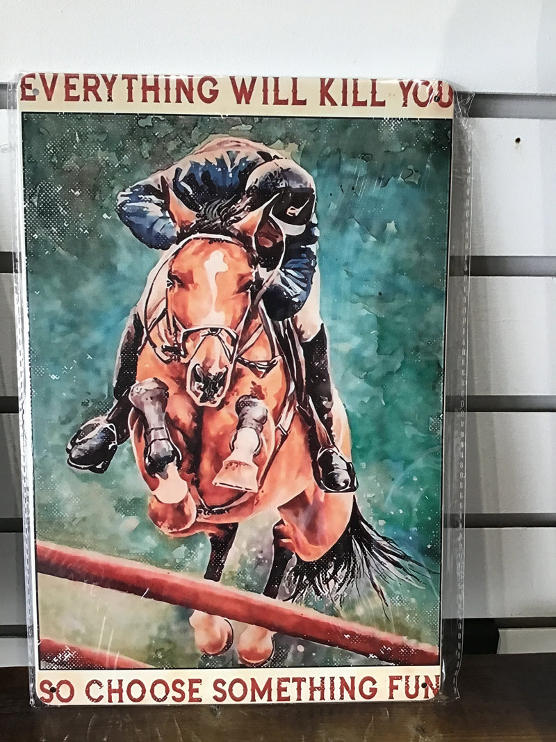 Metal sign - everything will kill you