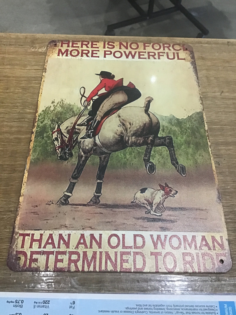 Metal sign - old woman