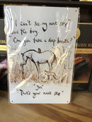 Metal Sign - Boy and Horse