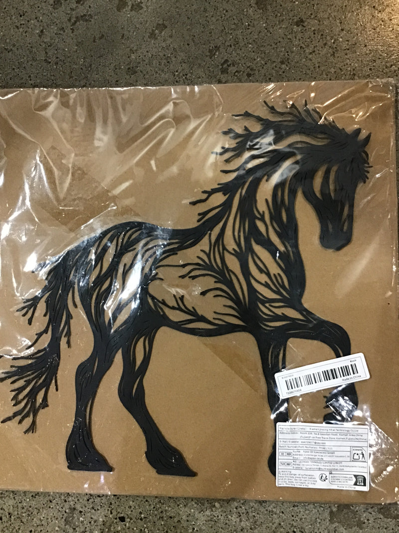 Metal laser cut horse head art