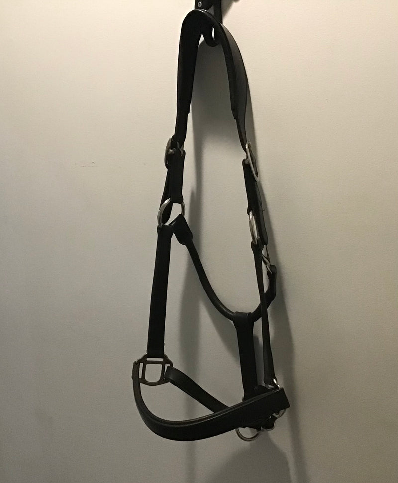 Leather Halter-Black