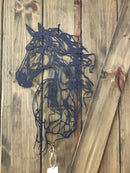 Metal laser cut horse head art
