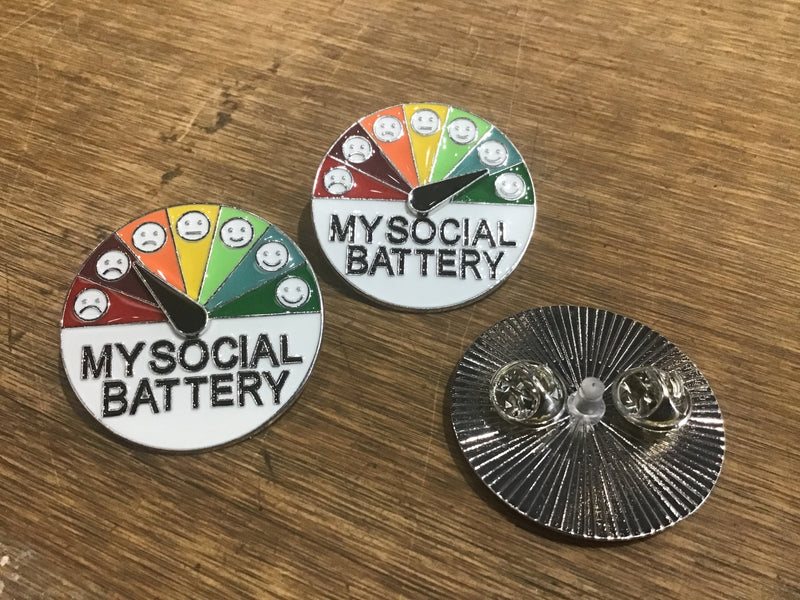 Social Battery-ometer Number Pin