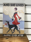 Metal sign - and she lived