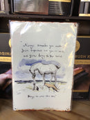 Metal Sign - Boy and Horse