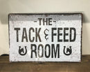 Metal sign - Tack and Feed Room