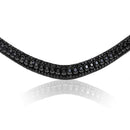 Lumiere Black Solitaire Crystal Browband
