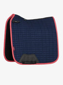 LeMieux Suede Dressage Square Navy/Cranberry Saddle Pad