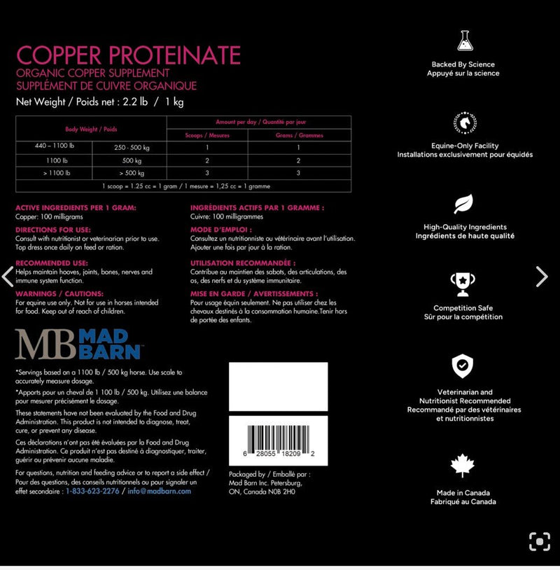 Mad Barn Copper Proteinate - Rider's Tack.Apparel.Supply