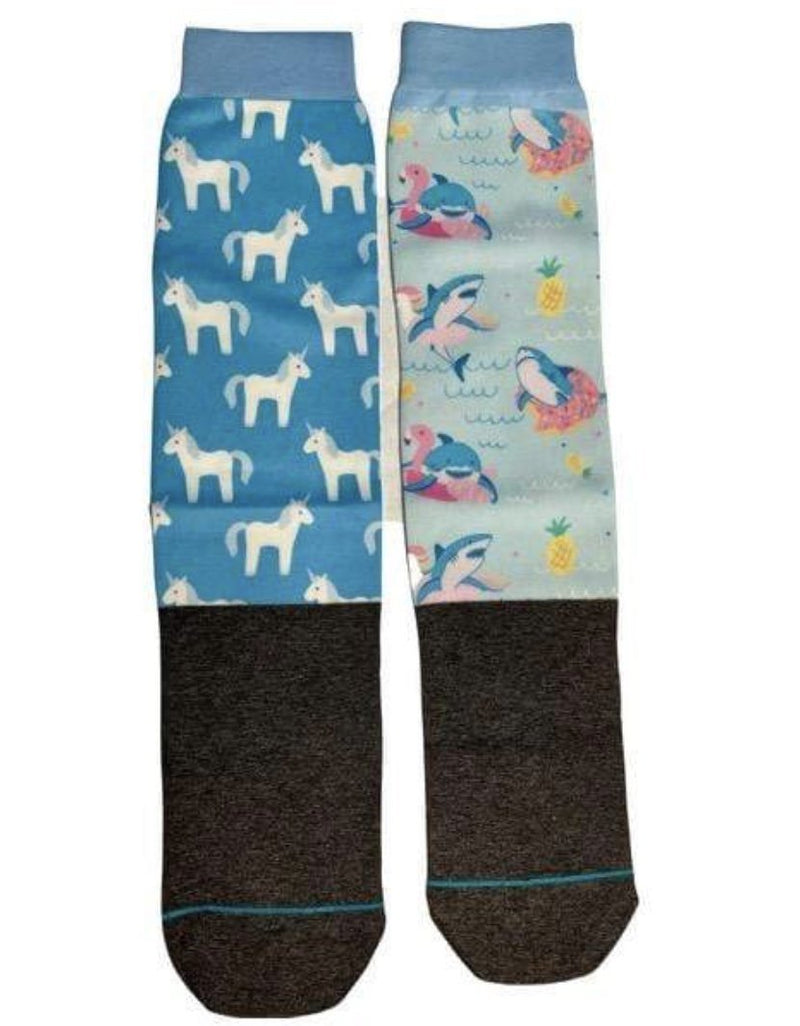 Dreamers and Schemers Ice Ice Unicorn & Party Shark Youth 2 Pack Socks - Rider's Tack.Apparel.Supply