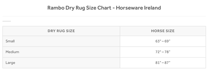 Horseware Rambo Dry Rug Supreme - Rider's Tack.Apparel.Supply