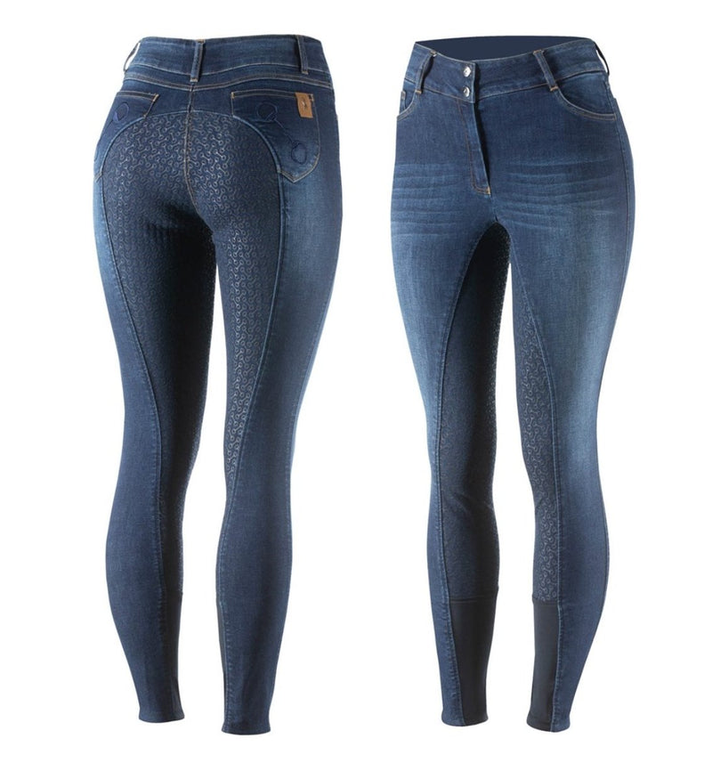 Horze Kaia Womens High Waist Denim Breeches - Rider's Tack.Apparel.Supply