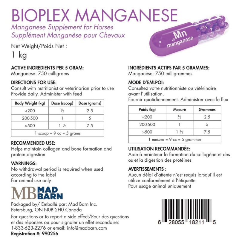 Mad Barn Bioplex Manganese FP - Rider's Tack.Apparel.Supply